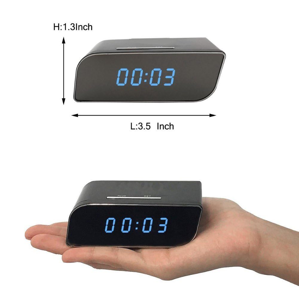 Spy Table Clock Night Vision Camera