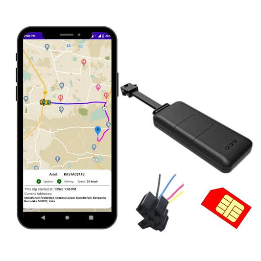 Wired GPS Tracker with Remote Engine Lock for Car, Bike, Truck, Bus GPS Device