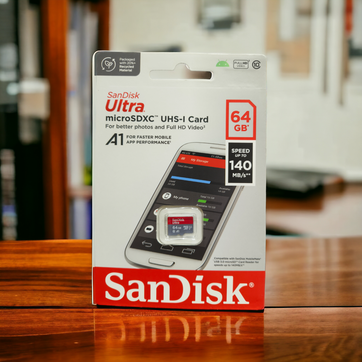 SanDisk Ultra 64 GB MicroSDXC Class 10 140 MB/s Memory Card
