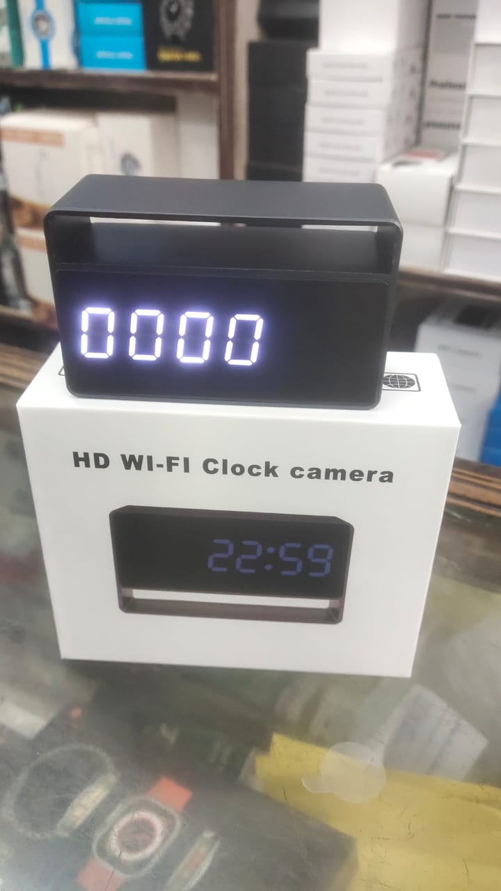 spyhub. Wide Angle Night Vision Table Clock Camera
