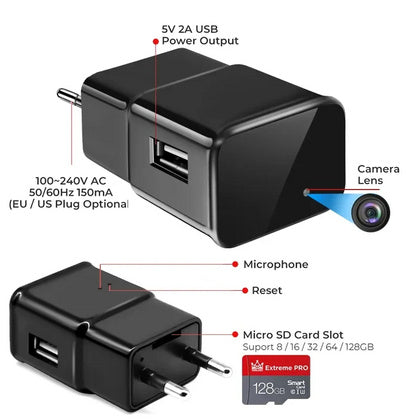 spyhub.	Wifi Rectangle Charger Camera